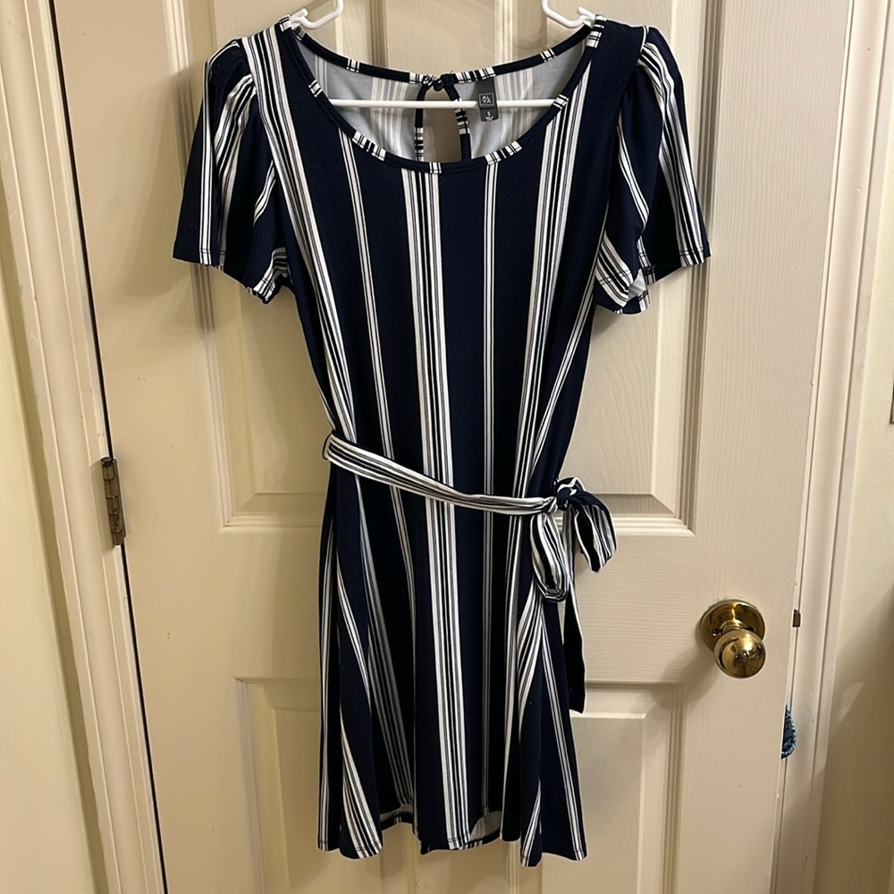 Striped Short Sleeve Dress